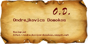 Ondrejkovics Domokos névjegykártya